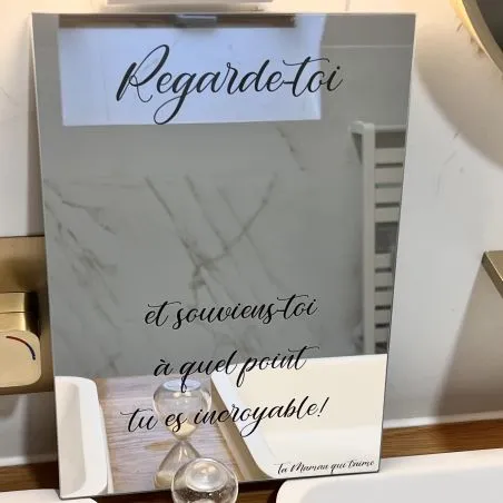Gravure message sur Miroir pas cher 21x30cm
