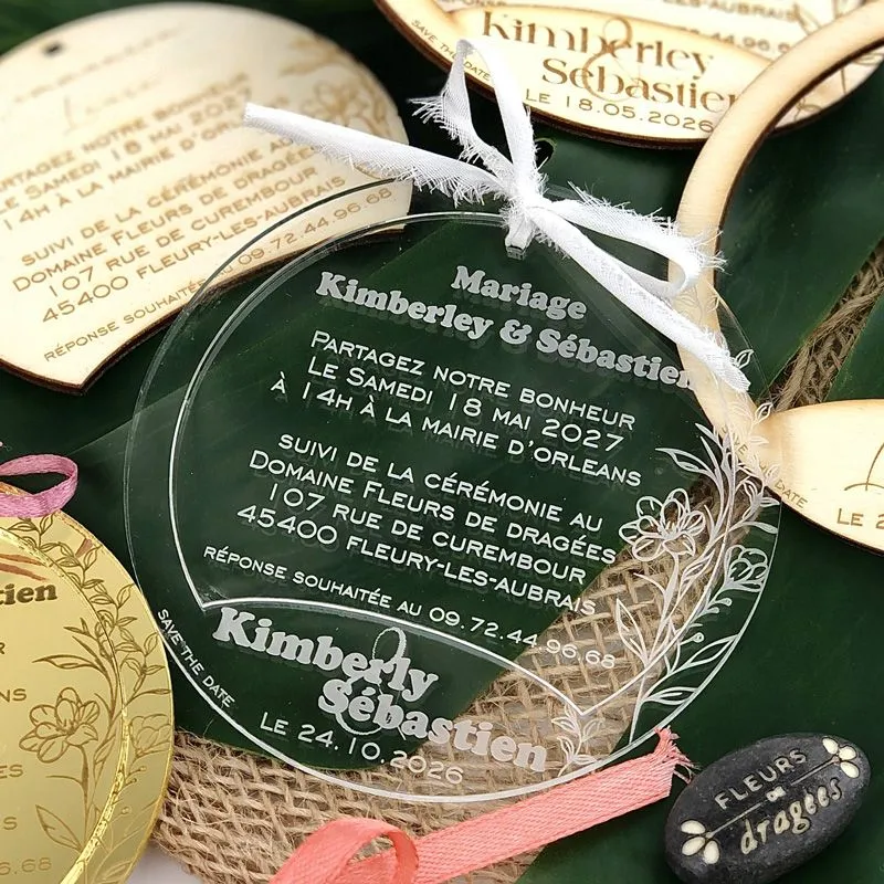 Faire-part Anneau, Plexi & Save-the-Date