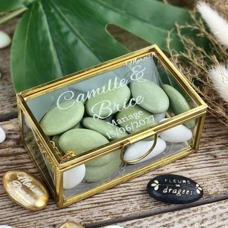 Cadeau original maitresse - Coffret verre Personnalisé