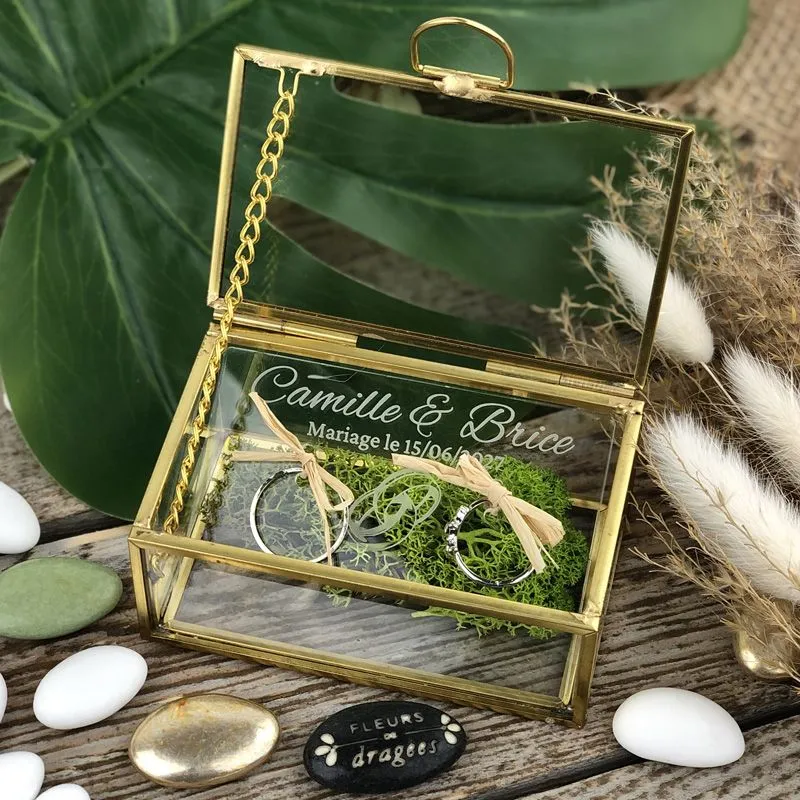 Boite alliances Personnalisée Original - Coffret verre