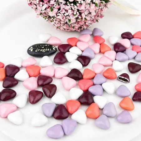 Dragées Coeurs chocolat Variation Rose 500gr