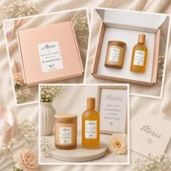 Coffret Cadeau Maîtresse Bougie et Spray d'Ambiance Blush