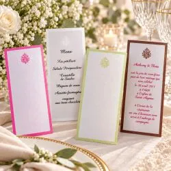 Menu contour irisé avec enveloppes
