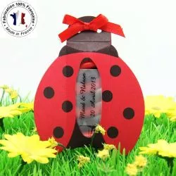 Boîte dragée carton Coccinelle