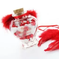 Pot dragées Coeur en verre