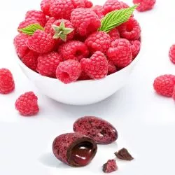 Dragées coulis framboise, dragées coeur framboise
