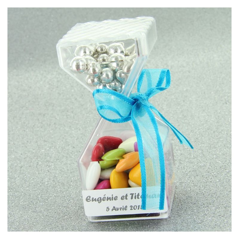 Boite dragées Sachet bonbon (lot de 3), boite dragées baptême originale