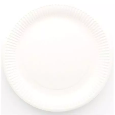 Assiette jetable Ø23cm Ronde (lot 10) - Blanc
