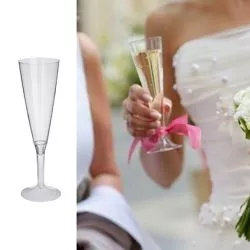 Flûte champagne plastique 13cl (10psc) - Transparent