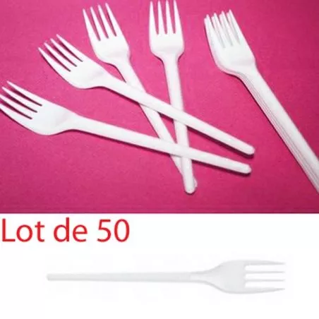 Fourchette plastique jetable économique (les 50)