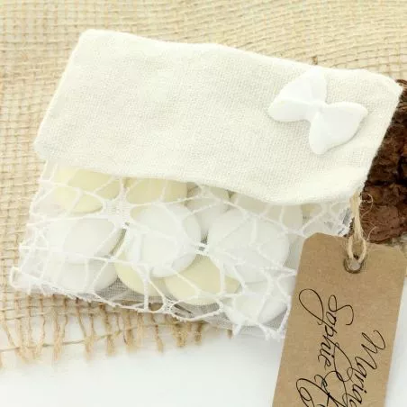 Pochette femme à dragées - Blanc Pochette femme à dragées - Blanc