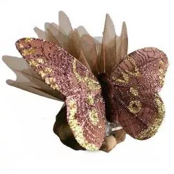 Papillons scintillants sur pince X6