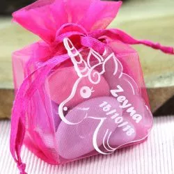 Etiquette dragees licorne Plexi
