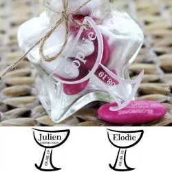 Etiquette dragées communion Plexi Calice