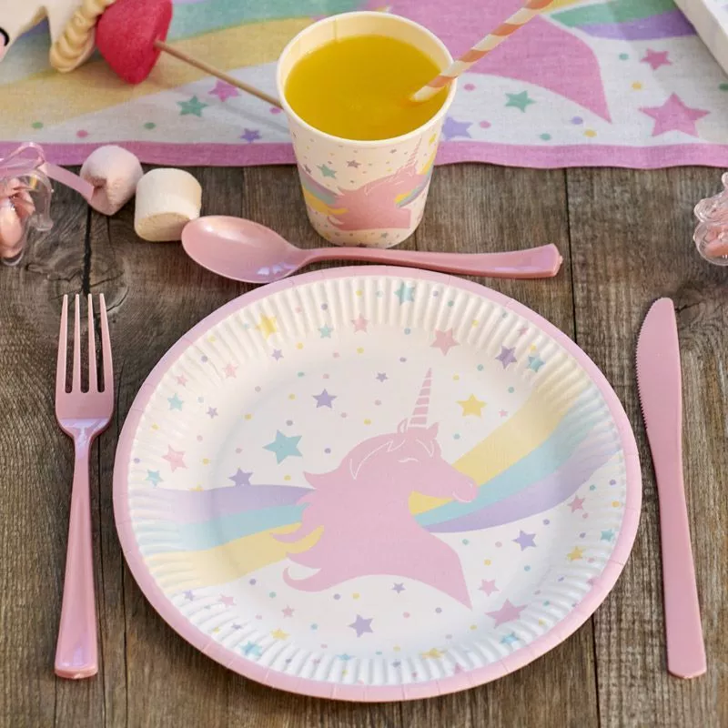 Assiette compartiment en mélamine enfant Licornes - A Table