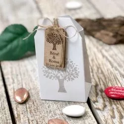 Boite dragées Arbre de vie (lot de 10)
