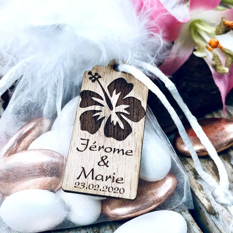 Etiquette bouteille mariage à personnaliser - thème Jardin fleuri