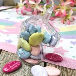 Boite dragées Licorne plexi