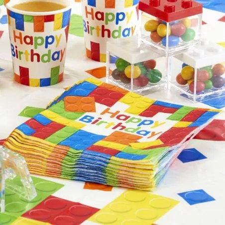 Serviette table LEGO party lot de 20