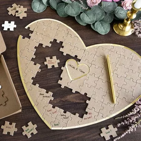 Livre d'or Puzzle forme coeur