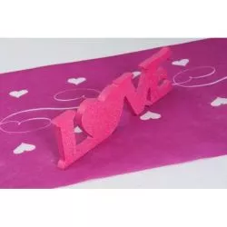Centre table "LOVE" Fushia Scintillant