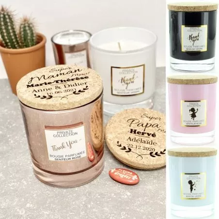 Cadeau Papa Maman bougie parfumée Personnalisée XL Cadeau Papa Maman bougie parfumée Personnalisée XL