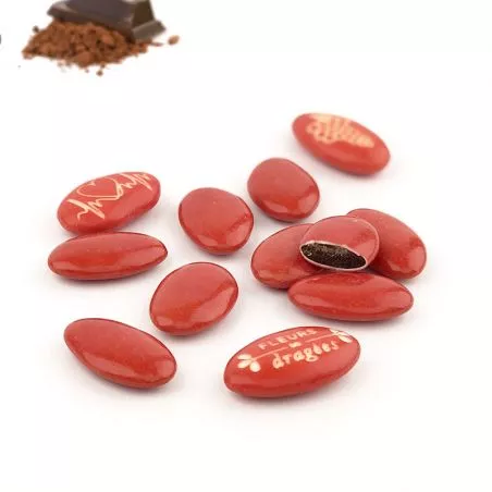Dragées cacao 70% cacao "arrivage" 1kg - Rouge