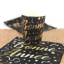 Gobelet Bonne année Noir X10