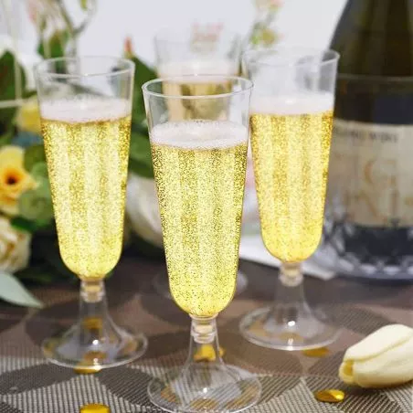 Flûte champagne plastique transparente18cl (6psc) Flûte champagne plastique transparente18cl (6psc)