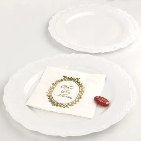 Set 30 Assiette réutilisable Manathan - Banche