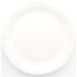 Assiette jetable Ø23cm Ronde (lot 10) - Blanc