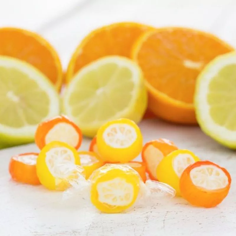 Bonbons artisanal - Roller Orange Citron acidulés
