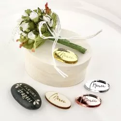 DIY - 10 mini étiquettes à coller Merci Ovale