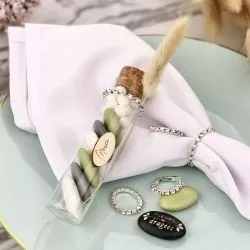 Bague à strass élastique - Rond de serviette
