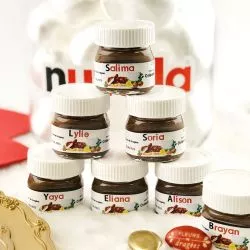 Mini pot de NUTELLA® personnalisée Prénoms d'invités